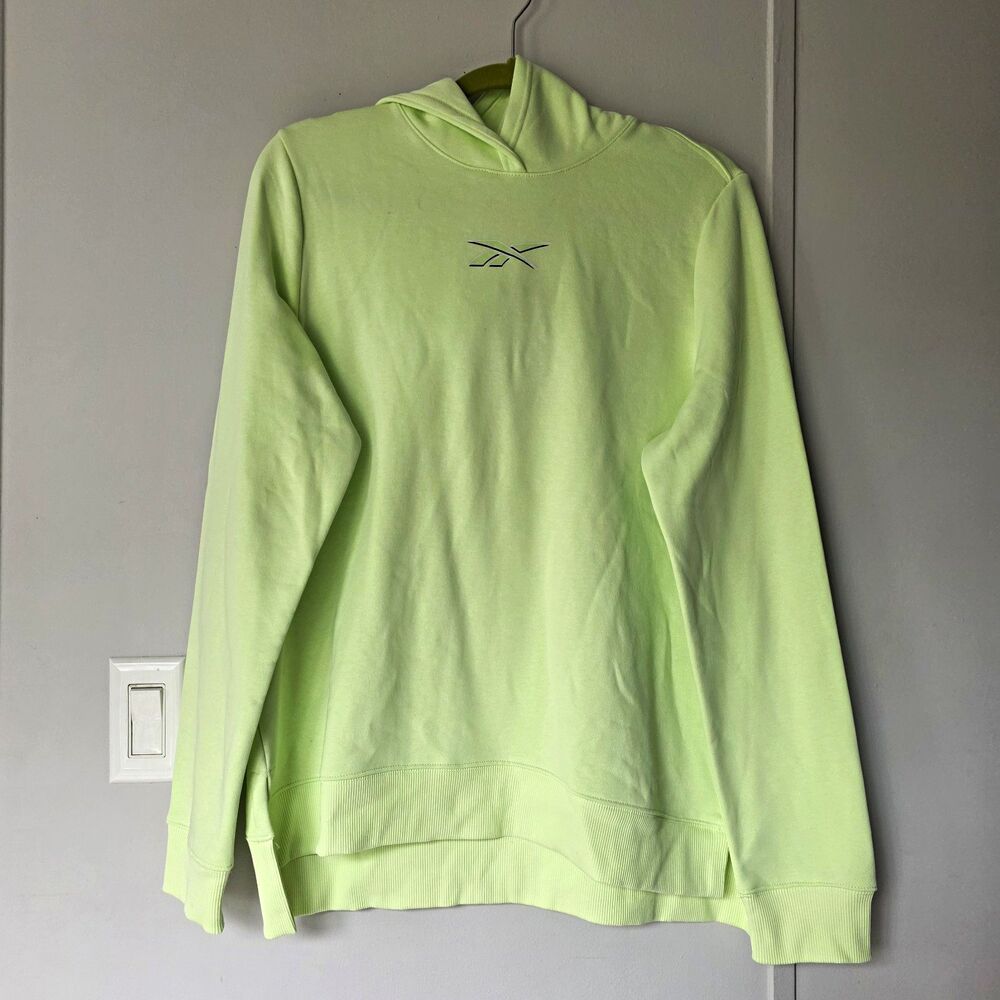 Reebok RI Doorbuster Women’s Green Logo Fleece Pullover Hoodie (Size M)